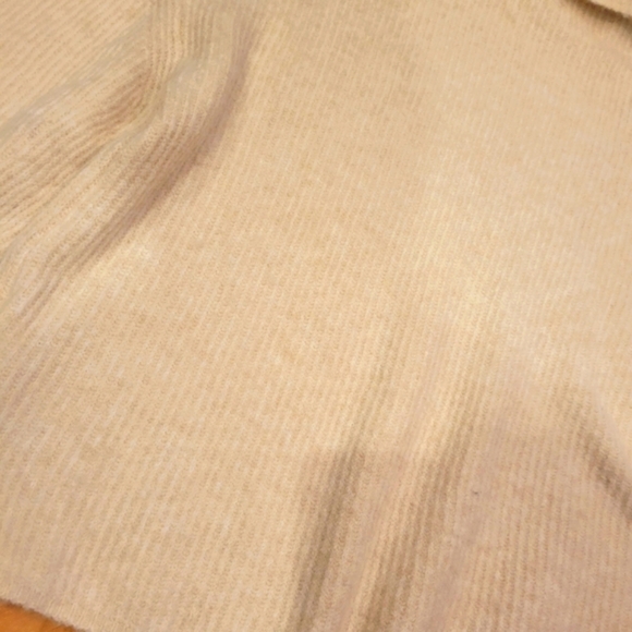 Topshop roll top cropped turtleneck sweater cream size L - Picture 5 of 9